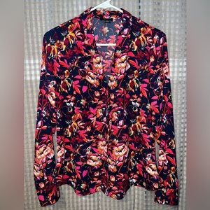 🌹NWT! Halogen Floral Button Down Shirt
